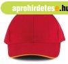 KP011 hat paneles Baseball sapka K-UP, Red/Yellow-U