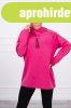 Oversize tunika cipz�rral �s kapucnival modell 0160 fukszia 