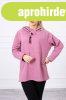 Oversize tunika cipz�rral �s kapucnival modell 0160 ibolyasz