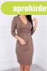 Feszes ruha megk�t�vel a mellkason modell 8317 cappuccino sz