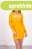 Becsomagolt ruha st�lusos nyakkiv�g�ssal, 9351 neon narancss