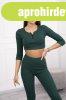 Crop-top k�szlet rov�tkolt anyagb�l 9433 s�t�tz�ld