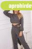Szigetelt crop-top tr�ningruha szett 69416 grafit