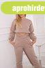H�szigetelt crop-top tr�ningruha szett 69416 s�t�tb�zs
