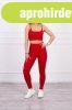 Crop-top tr�ningruha p�ntokkal, modell 9355 piros