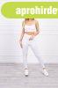Crop-top tr�ningruha p�ntokkal, modell 9355 feh�r