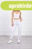 Crop-top tr�ningruha szett p�nttal 9334 modell feh�r