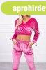 B�rsonyos szett Queen crop-toppos meleg�t� fels�vel fukszia 