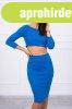 Szett szoknya �s crop-top modell 9084 kir�lyk�k sz�n