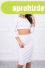Szett szoknya �s crop-top modell 9084 feh�r