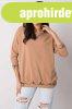 Oversize pul�ver Charliza, patent feliratokkal, teve sz�n�