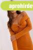 Burkolt midi ruha k�t�ssel, nyakkiv�g�ssal, 31557 narancss�r