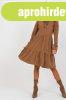 Fodros midi ruha kapucnival modell 287A3 barna