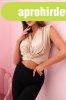 M�ly kiv�g�s�, dekorat�v csattal ell�tott crop-top bl�z, 610