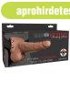  6" Hollow Rechargeable Strap-On with Balls Tan 