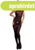  728195 Opaque Suspender Bodystocking O/S Black 