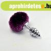  Spiral Pompon Metal Plug Purple 