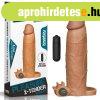  Pleasure X-Tender Vibrating Penis Sleeve #6 Brown 