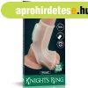  Vibrating Silk Knights Ring with Scrotum Sleeve (White) II 