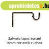 Lapos szimpla konzol 16mm-es r�dhoz r�z antik