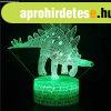 3D Dinoszaurusz LED �jjeli L�mpa - T-Rex Gyerekszob�ba