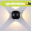 Fekete fali l�mpa, 230V, 4W,380LM,4000K - IP54
