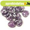 Rose petal gy�ngy - Light Amethyst Silver Splash - 14x13mm