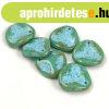 Rose petal gy�ngy - Turquoise Green Travertine Violet - 14x1