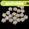 Cseh pr�selt csillag gy�ngy - Opal White Gold Patina - 6mm