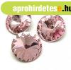 AURORA krist�ly rivoli - 14mm - Light Rose