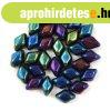 Mini Gemduo cseh pr�selt �veggy�ngy - Jet Metallic Blue Iris