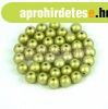 Pr�selt goly� gy�ngy- Metallic Polichrome Olive - 4mm