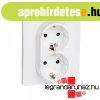 Legrand Nilo� 2�2P+F csatlakoz�aljzat, csavaros, feh�r, Legr