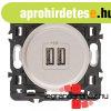 Legrand C�liane kett�s USB-A t�lt�aljzat, be�p�tett t�pegys�