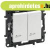 Legrand Nilo� Step kett�s v�lt�kapcsol� jelz�f�nnyel, feh�r,