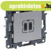 Legrand Nilo� Step 2xUSB-C t�lt�aljzat 5V 3A 15W, alum�nium,