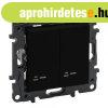 Legrand Nilo� Step kett�s v�lt�kapcsol� jelz�f�nnyel, fekete