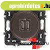 Legrand C�liane kett�s USB-A t�lt�aljzat, be�p�tett t�pegys�