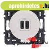 Legrand C�liane kett�s USB-C t�lt�aljzat, be�p�tett t�pegys�