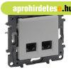 Legrand Nilo� Step 2xRJ45 Cat.5E UTP aljzat, alum�nium, Legr