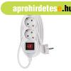 EMOS P1322, Hosszabb�t� 2 m / 3 aljzat / kapcsol�s / feh�r /