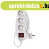 EMOS P1423R, Hosszabb�t� 3 m / 4 aljzat / kapcsol�s / feh�r 