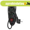 EMOS PC1321R, Hosszabb�t� 1,5 m / 3 aljzat / kapcsol�s / fek