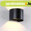 LED FALI L�MPA KEREK 2X5W 4000K IP54 FEKETE 969LED100R/BL