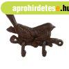 �nt�ttvas madaras akaszt�, 2 fogassal, 15 cm
