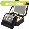 Kozmetikai t�ska be�p�tett LED-es t�k�rrel - fekete