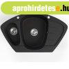 Gr�nit sarok mosogat� NERO Compact + szifon (fekete)