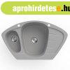Gr�nit sarok mosogat� NERO Compact + szifon (sz�rke)