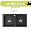 Gr�nit mosogat� NERO Lybra + dug�emel� (fekete)
