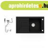 Gr�nit mosogat� NERO Cortina + dug�emel� (fekete matt)
